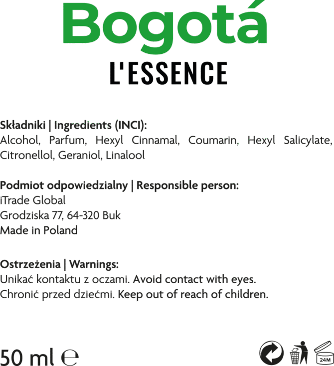 Bogota - etykieta
