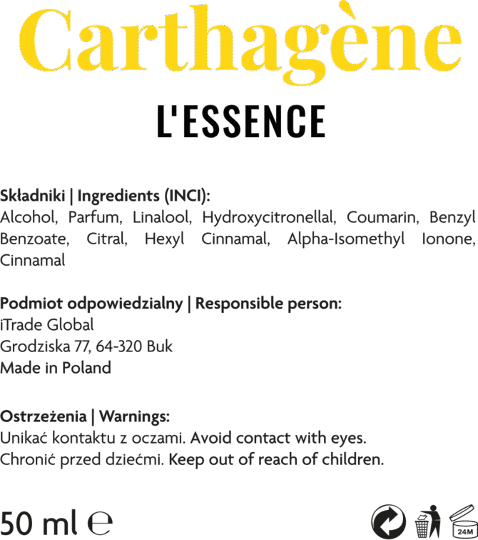 Carthagene - etykieta